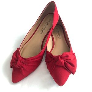 Red dressy flats